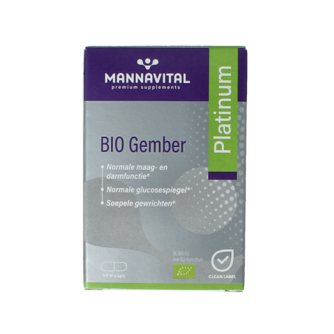 Mannavital Imbir platinum bio 90 Kapsułek wegetariańskich