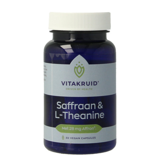 Saffraan 28mg (Affron) & L-Theanine 30 Vegetarische capsules