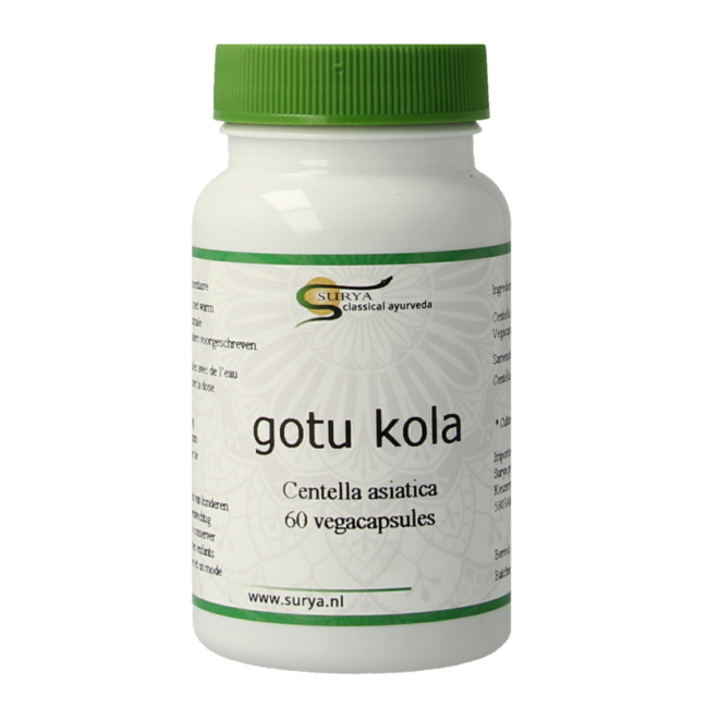 Surya Gotu kola centalla asiatic bio 60 Capsules