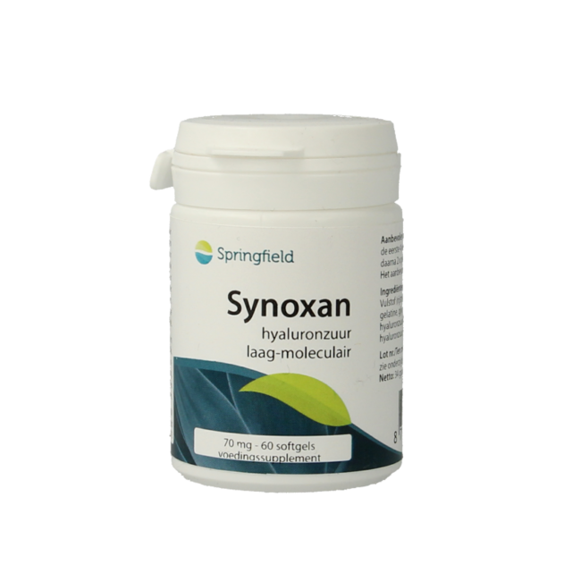 Springfield Synoxan acide hyaluronique bas poids moléculaire 70 mg 60 Softgels