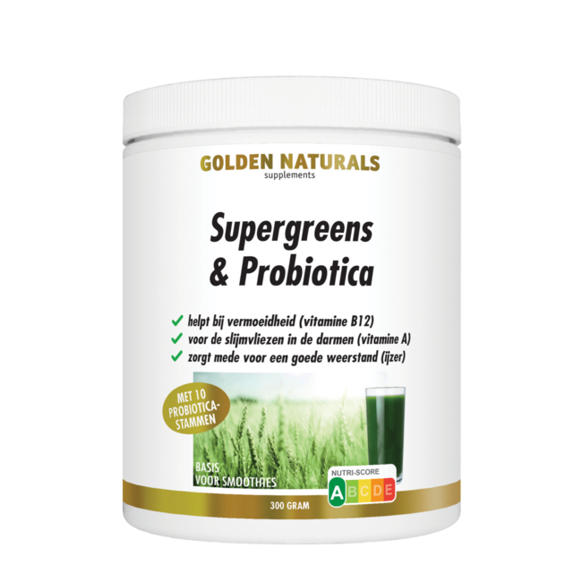 Golden Naturals Supergreens & Probiotika 300 Gramm