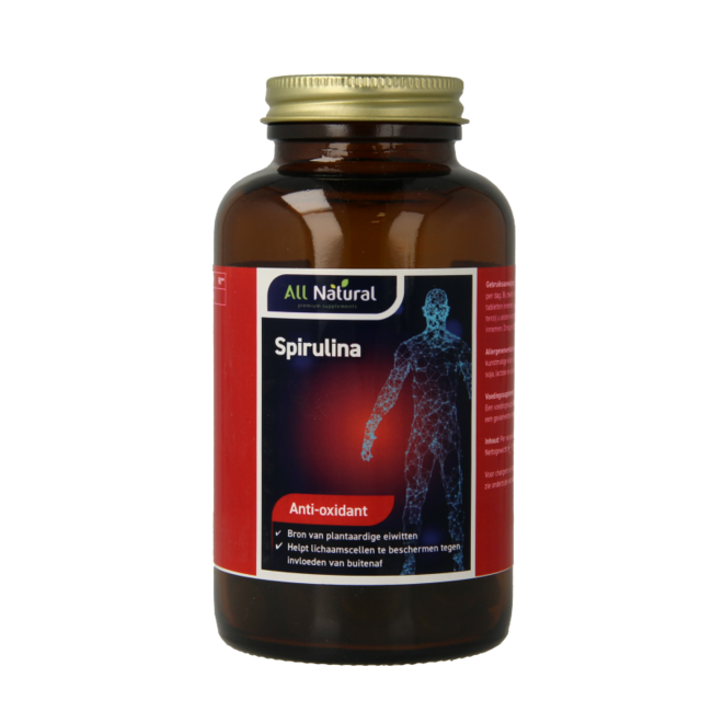 All Natural Spirulina 580mg 200 Tablets