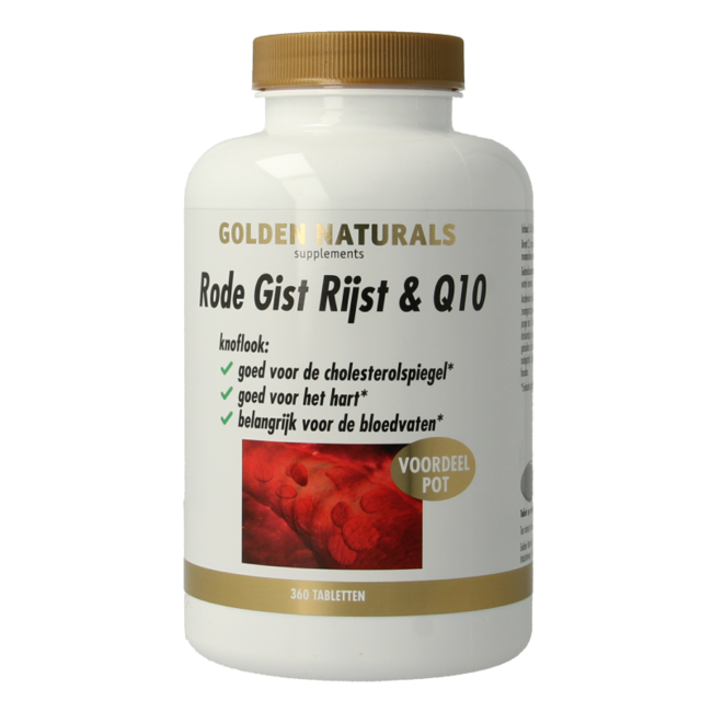 Golden Naturals Arroz de levadura roja y Q10 360 comprimidos