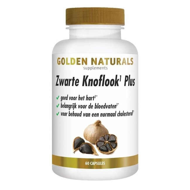 Golden Naturals Zwarte knoflook plus 60 Vegetarische capsules