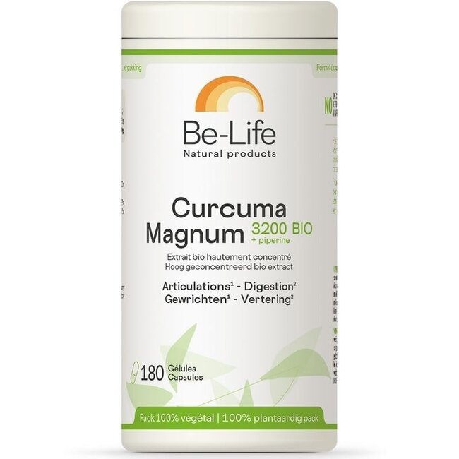 Be-Life Curcuma magnum 3200 & pipérine bio 180 capsules