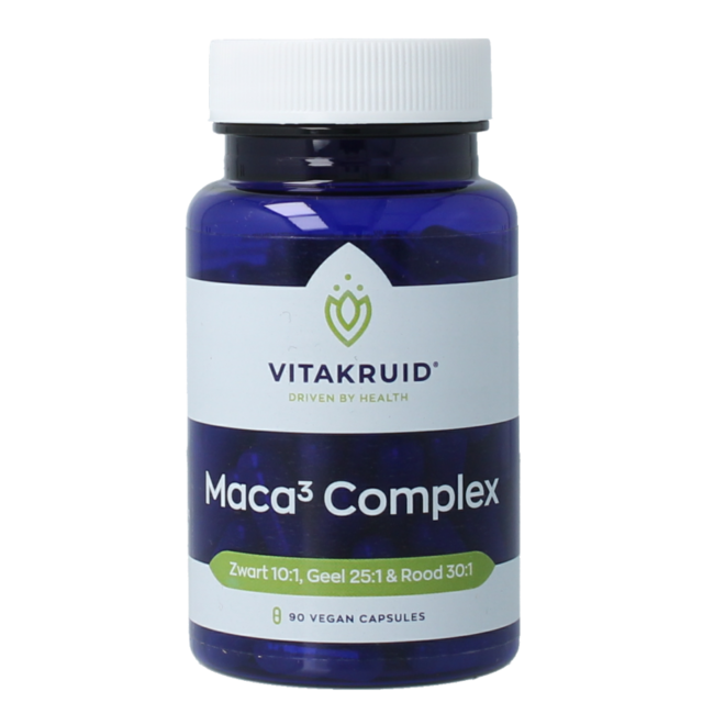 Maca complex zwart/geel/rood 90 Vegetarische capsules