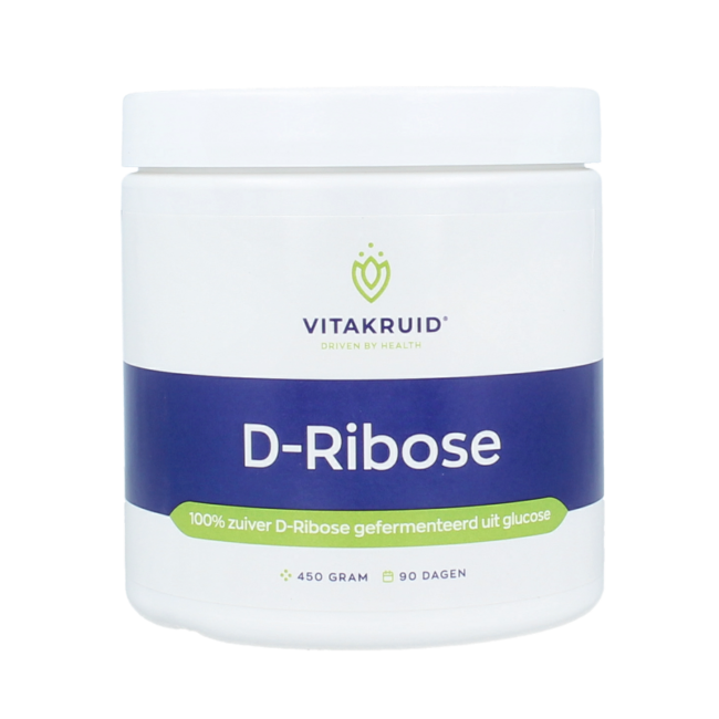 Vitakruid D-Ribose 100% puur geferm uit glucose 450 Gram