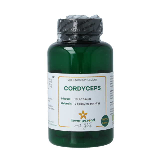 Liever Gezond Cordyceps 800mg organiczne 60 kapsułek wegetariańskich