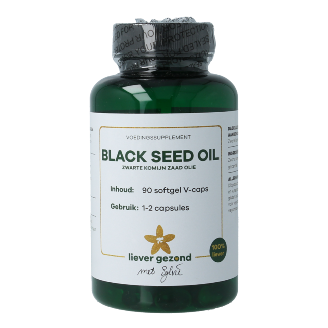 Liever Gezond Black Cumin Seed Oil 90 Vegetarian Capsules