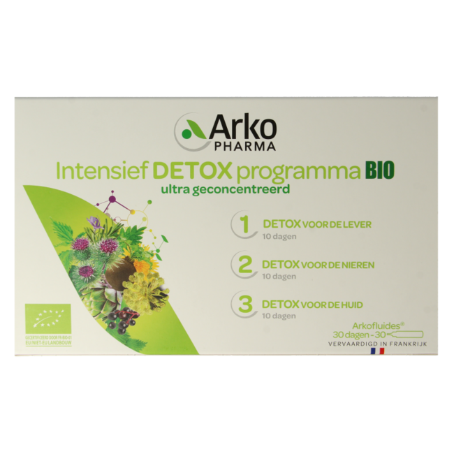 Cura Bio Detox de 30 días, 30 ampollas