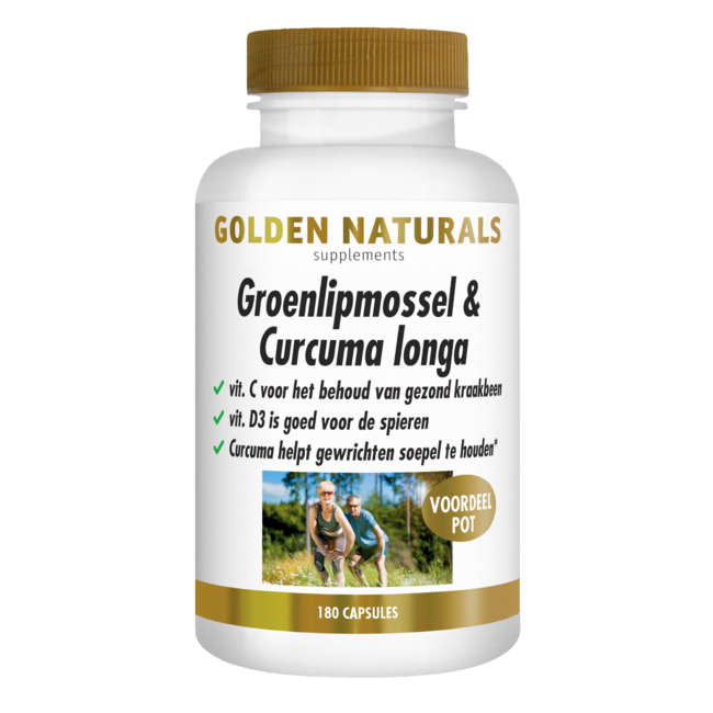 Groenlipmossel & curcuma longa 180 Capsules