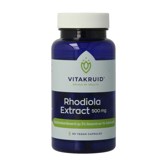 Extracto de Rhodiola 500 mg 3% Rosavina 1% Salidrósido 60 Cápsulas Vegetales