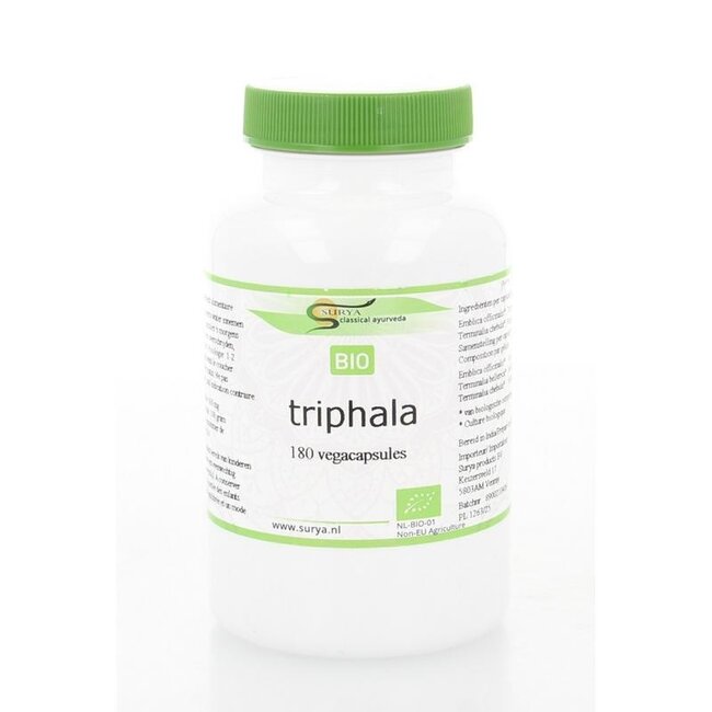 Surya Triphala Organic 180 Vegetarian Capsules