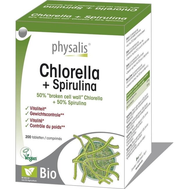 Chlorella & spiruline bio 200 comprimés