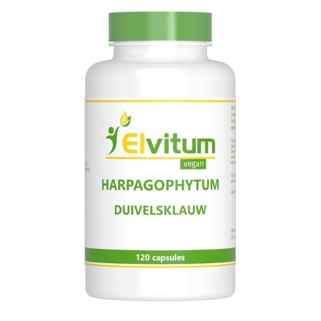 Elvitum Duivelsklauw harpagophytum 120 Vegetarische capsules