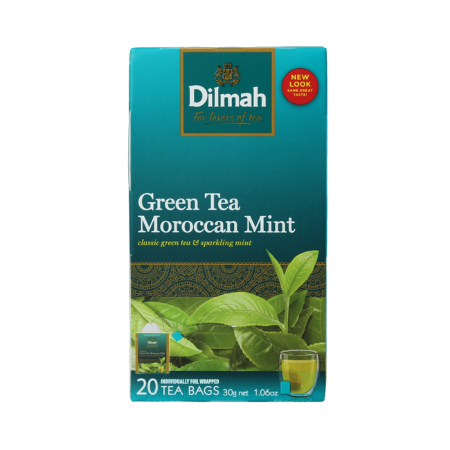 Dilmah Selección de té verde con menta marroquí 20 bolsitas