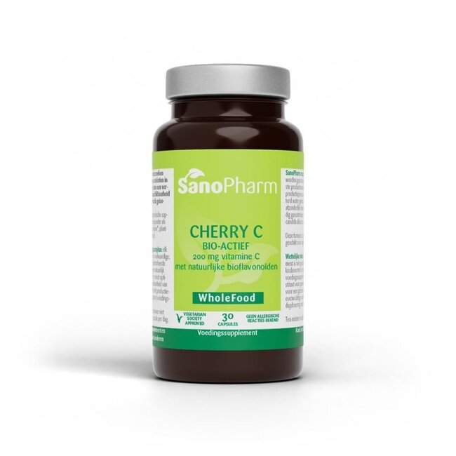 SanoPharm Cherry-C 200 mg Wholefood 30 Capsules