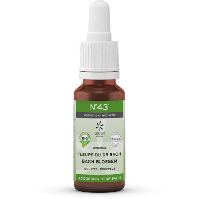 Bach Flower Remedies Mix 43 Motivation Organic 20ml