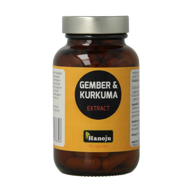 Hanoju Ingwer- & Kurkuma-Extrakt 90 Vegetarische Kapseln