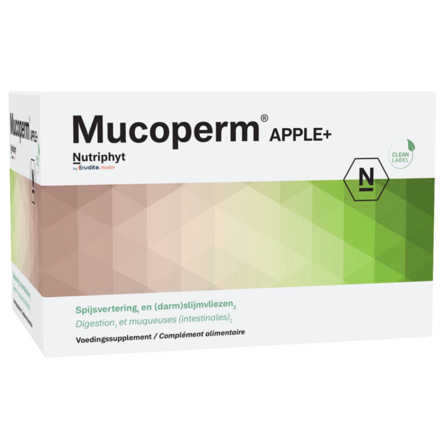 Mucoperm apple+ 60 Zakjes