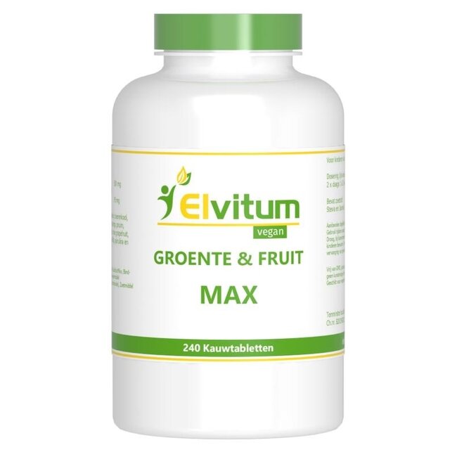 Elvitum Légumes et fruits max 240 Comprimés à croquer