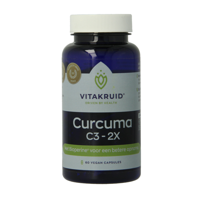 Curcuma C3-2X (95% Curcuminoids) with Bioperine 60 Vegetarian Capsules