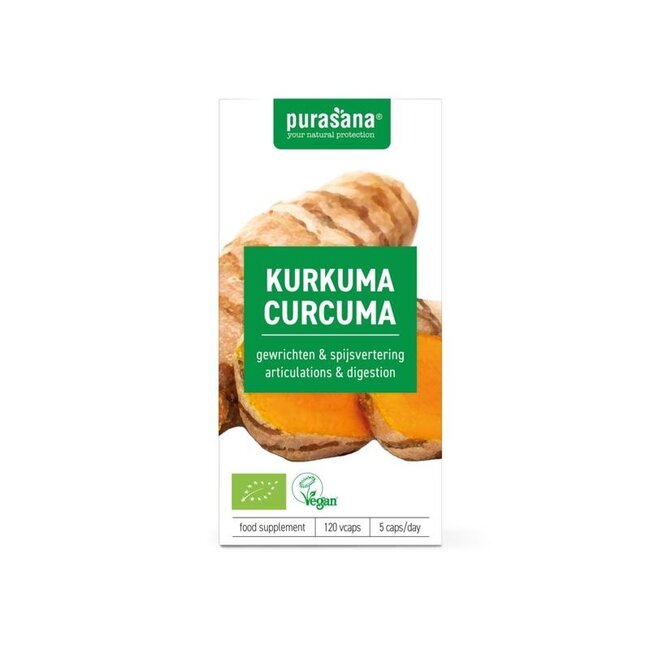 Purasana Kurkuma vegan bio 120 Vegetarische Kapseln