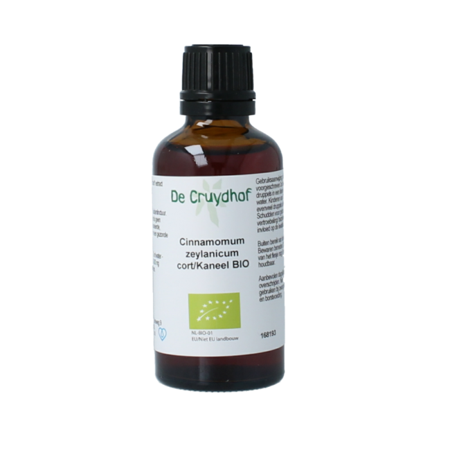 Cruydhof Cinnamomum zeyl cort / Tintura de canela ecológica 50 Mililitros