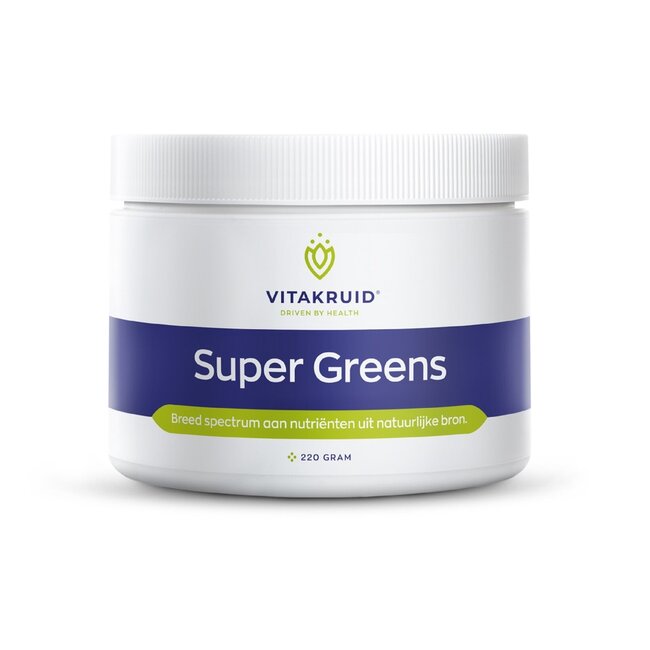Vitakruid Super Greens 25 nutrienti incl. probiotici ed enzimi 220 Grammi
