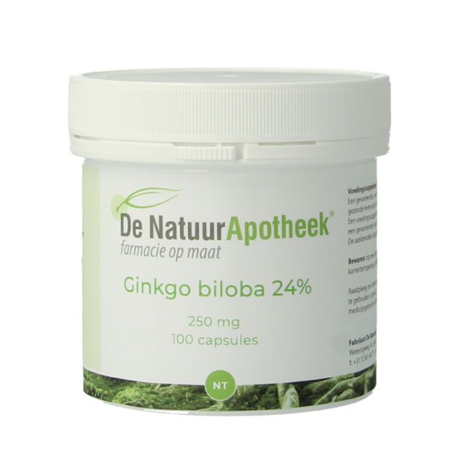 Natuurapotheek Ginkgo Biloba 24% 250mg 100 Capsules
