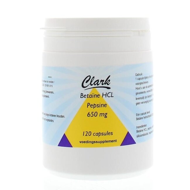 Clark Betaine HCL 650 120 Capsules