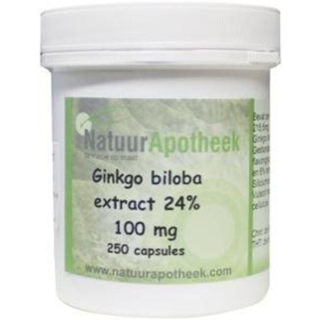 Natuurapotheek Ginkgo biloba 24 % 160 mg 250 Gélules