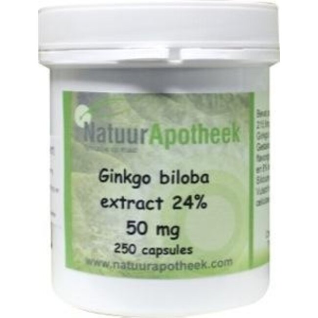 Natuurapotheek Ginkgo Biloba 24% 50mg 250 Capsules