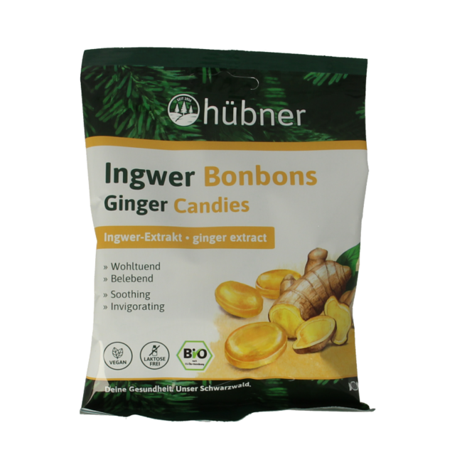Hubner Bio-Ingwerbonbons 70 Gramm