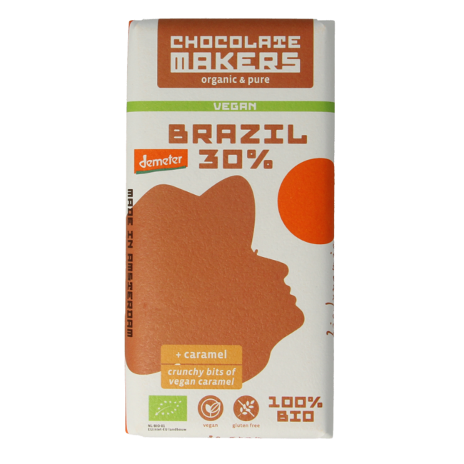 Chocolatemakers Brazil Caramel 30% Vegan Demeter Organic 80g