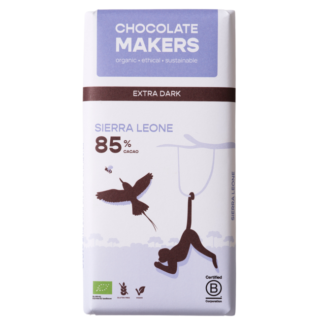 Chocolatemakers Little bee eater 85% puur bio 80 Gram