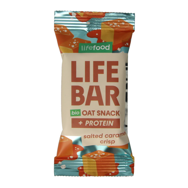 Lifefood Lifebar Oatsnack Proteico Caramello Salato Croccante Bio 40 Grammi