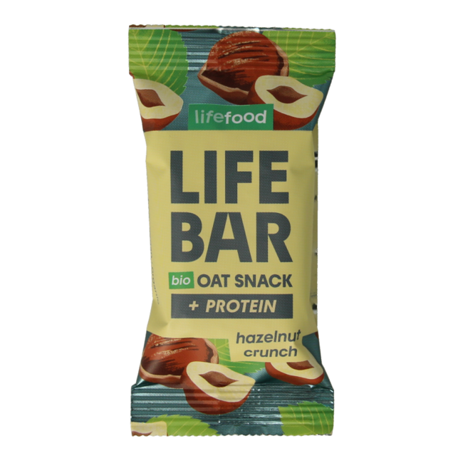 Lifefood Lifebar Oatsnack Proteinowy Chrupki Orzech Laskowy Bio 40 Gram