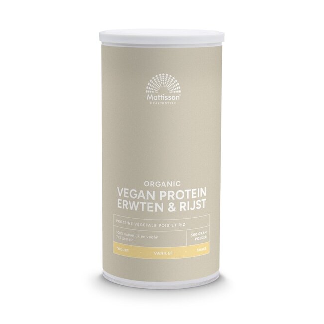 Protéine vegan pois & riz vanille bio 500 Grammes