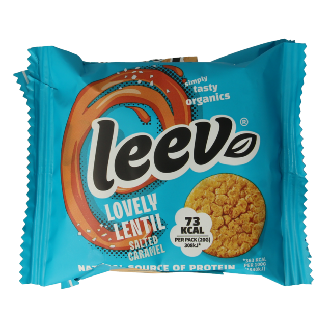 Leev Lovely organic caramel lentil cakes 60g