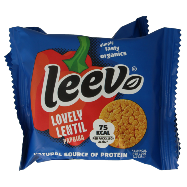 Leev Lovely Linsenkuchen Paprika Bio 54 Gramm