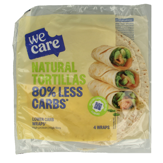 Tortillas naturales WeCare Bajas en kcal/carbohidratos 160 Gramos