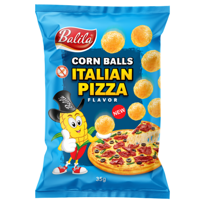 Balila Corn Balls Italian Pizza Gluten-Free 35g