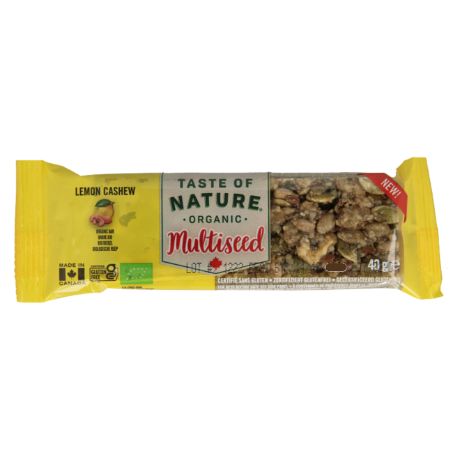 Taste Of Nature Organic Lemon Cashew Bar 40g