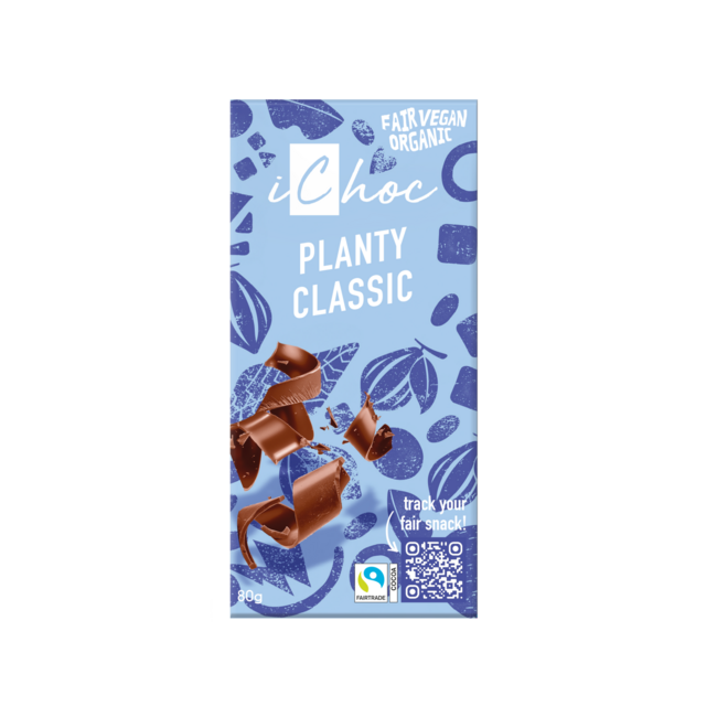 Ichoc Planty Classic Organic Vegan Chocolate 80g