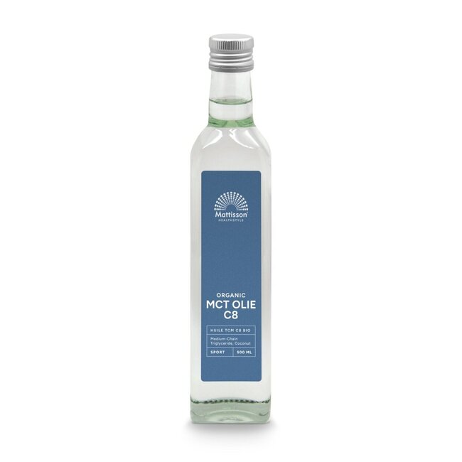 Huile MCT C8 - noix de coco pure - 99% acide caprylique bio 500 millilitres