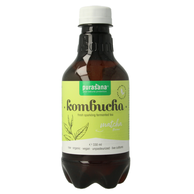 Purasana Kombucha matcha vegan bio 330 ml
