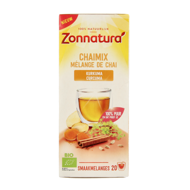 Mieszanka Chai Zonnatura z kurkumą bio 20 saszetek