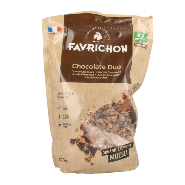 Chrupiące musli Favrichon Duo Czekoladowe 375 Gramów