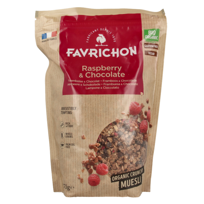 Muesli croccante Favrichon Lampone e Cioccolato 375 Grammi